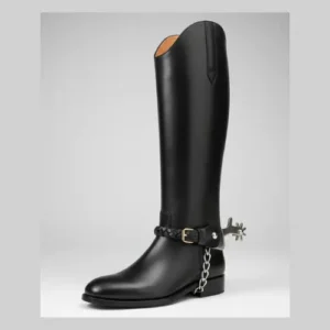 Leather Long Riding Boots with Spur